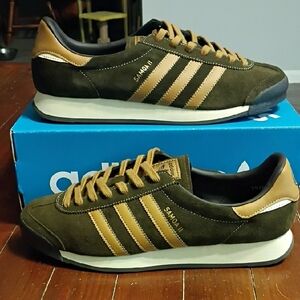 adidas Samoa II Spzl Men's Olive & Tan Suede Sneakers